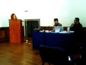 Media-via president PhD Vesna Srnic presenting at the conference